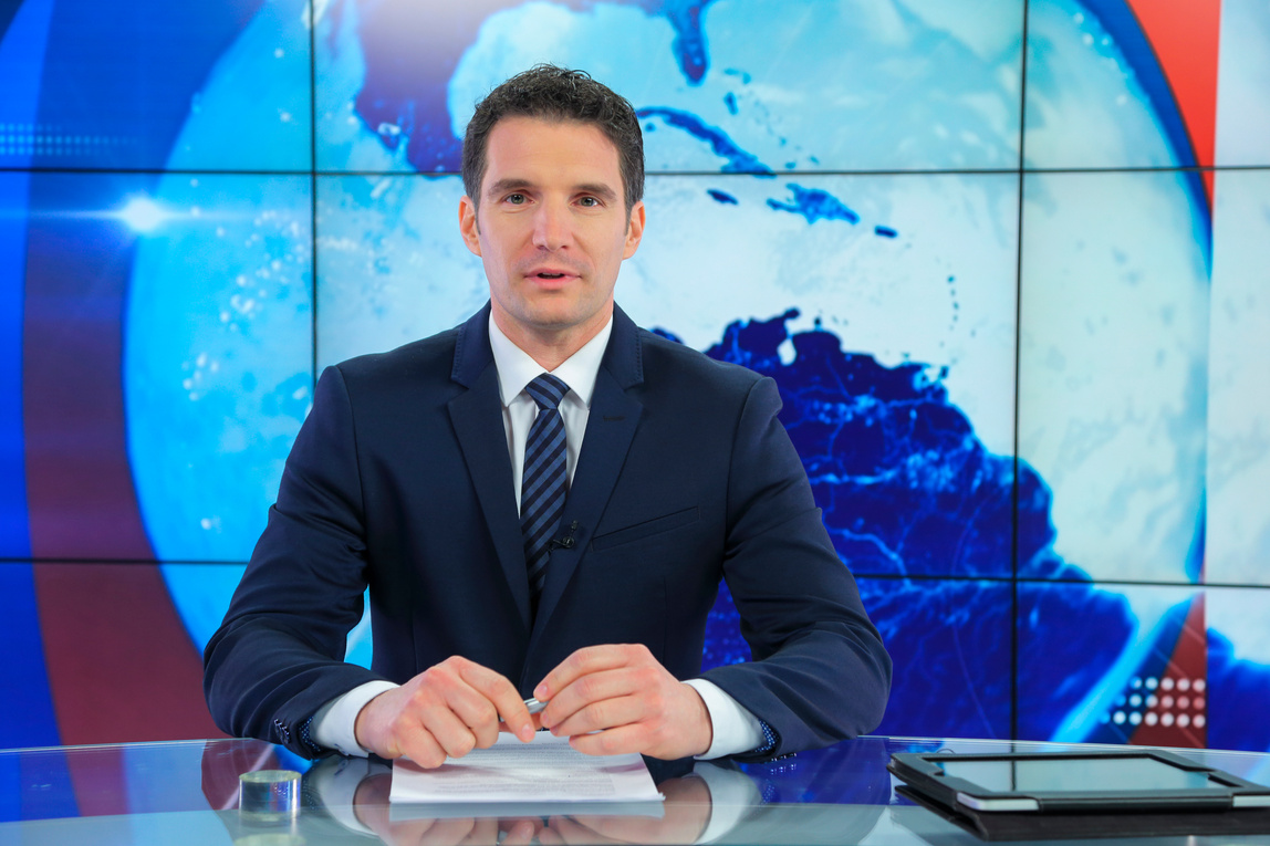 Male news anchor